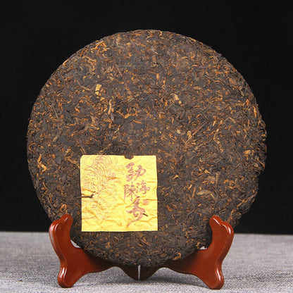 Chinese Pu'er Black TeaYunnanQiziGoldenBudPu-erhTeaCakeHealthcare357g-