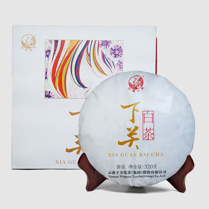 Jinggu Moonlight Pu'er Tea Box XIA GUAN BAI CHA Dali White Tea Cake 320g-