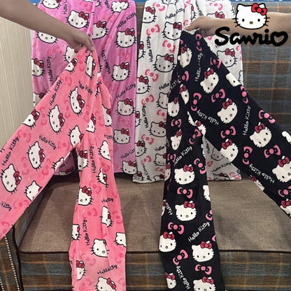 Hello Kitty Plush Pajama Pants Loungewear Pants Y2K Vibes New