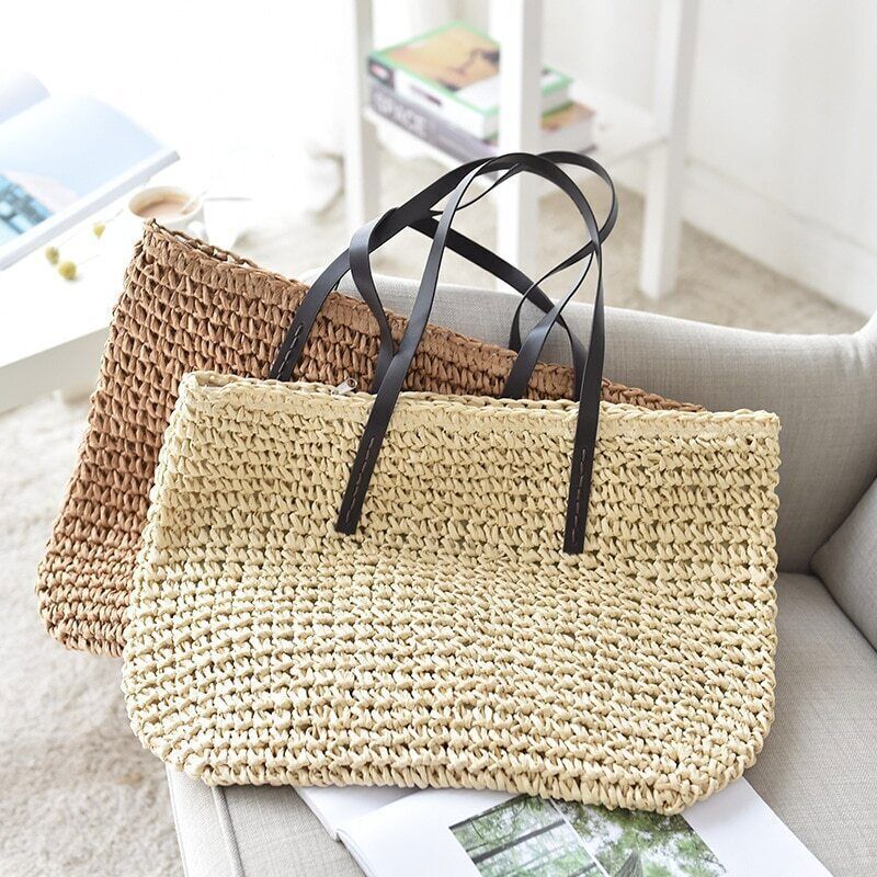 Woven Straw Beach Bags Women Handbag Female Shoulder Bag