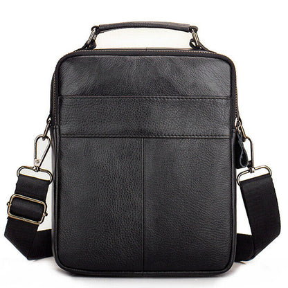 100% Genuine Leather Men's Sling Shoulder Bag Messenger Bag 8" Handbag Crossbody
