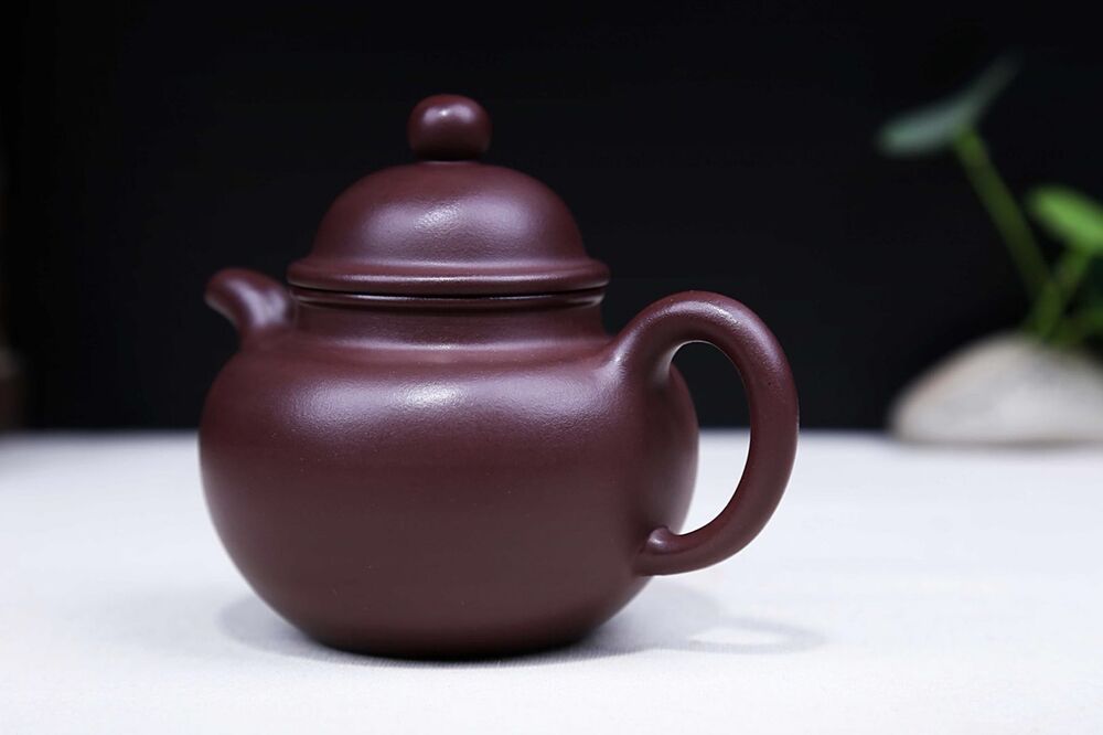 240cc chinese Yixing Handmade Zisha Purple clay Teapot Duo Qiu Hu Tea Pot