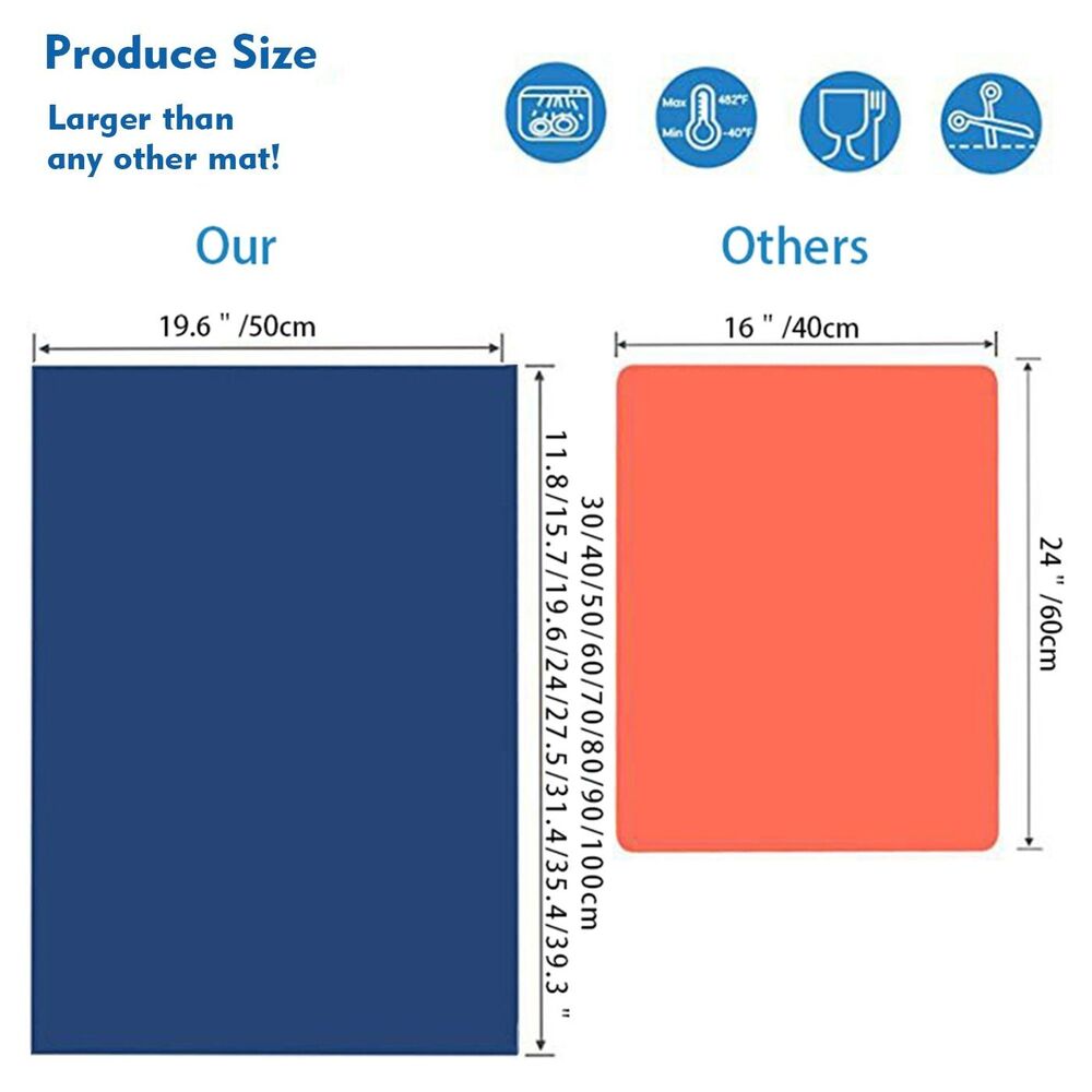 Silicone Mat Extra Large Heat Resistant Placemat Waterproof Kitchen Counter Pads