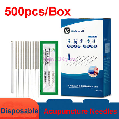 Acupuncture Spring Handle Needles with Guide Tube 500 1000 Massage Cupping Treat