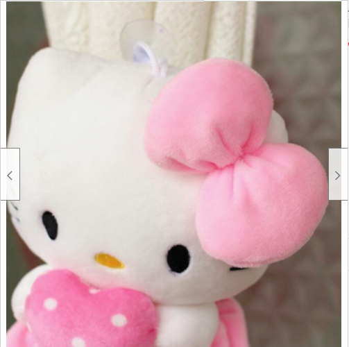 2PCS Cute Hello Kitty Curtain Elastic Plush Curtain Buckle Home Decor Gift￥#