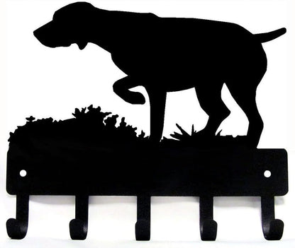 German Shorthaired Pointer Dog -6" Key Hooks & Keychain Holder Metal Wall Art