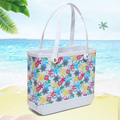 Large Rubber Beach Shoulder Tote Bag Luxury Summer Travel Outdoor Waterproof Bag