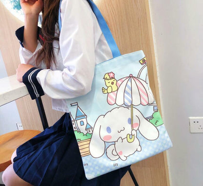 Cute Cinnamoroll Women Girls Tote Bag Casual Handbag Shopping Bag Shoulder Bag