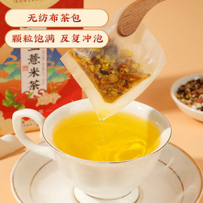 同仁堂红豆薏米茶袋泡茶包赤小豆芡实薏米茶养生茶150g TongRenTang Red Bean Pearl Barley Tea