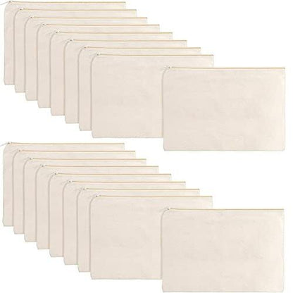 meekoo 16 Pack Multi-Purpose Cosmetics Bag with Large (Pack of 16), Beige