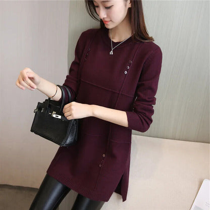 Autumn Winter Women Sweater Pullover Knitwear Sweater O-neck Sweater Clothes