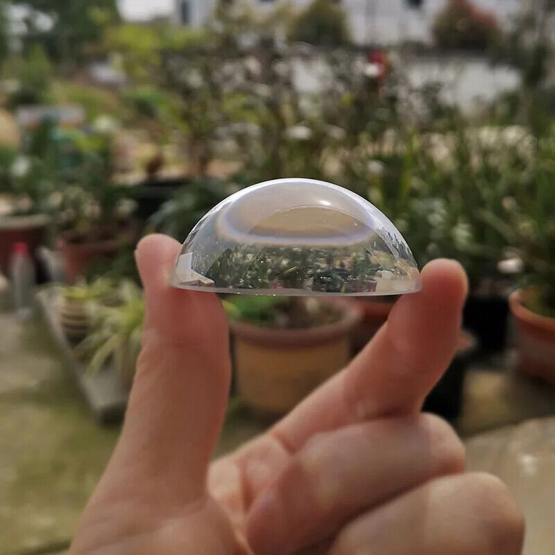 Half Ball Figurine Glass Crystal Hemisphere Paperweight Dome Magnifiers 80-100mm