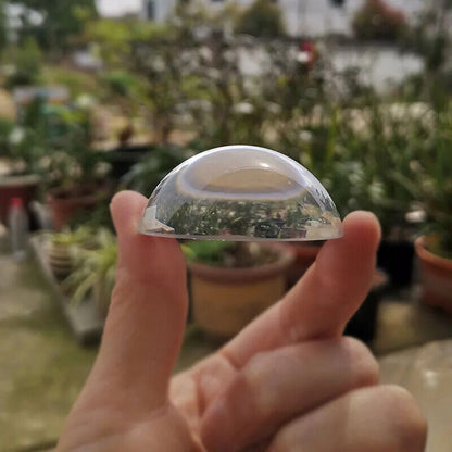 Half Ball Figurine Glass Crystal Hemisphere Paperweight Dome Magnifiers 80-100mm