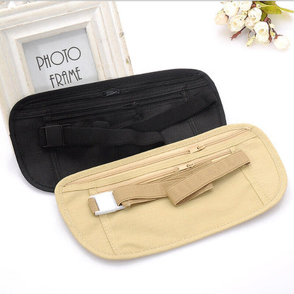 Outdoor Thin Bag Money Waist Belt Run Pack Pouch Travel Wallet Anti-theft Poc-ca