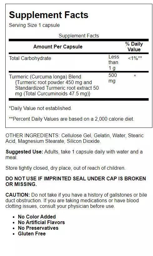Nature Made curcumin 500 mg 120 capsules