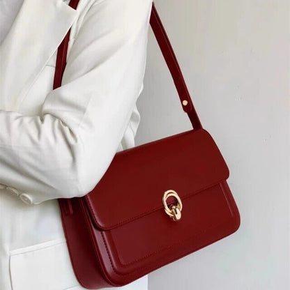 Women's Classic Vintage Handbag Leather Shoulder Bag Luxury Quality Retro Gift