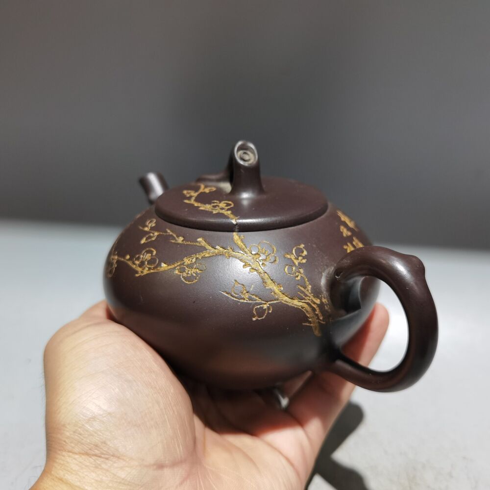 Fine vintage chinese yixing purple clay teapot zisha ceremony fashion gift small