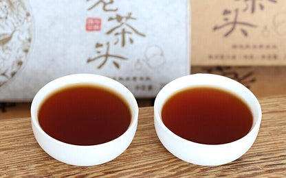 2017 Colourful Yunnan Menghai Lao Cha Tou Nugget Shu Ripe Pu Erh Puer Brick 250g