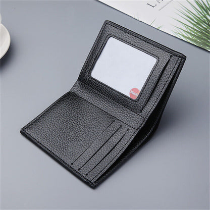 Men's Short Vertical Wallet Bank Card Package Purse ID Card Bag Holder Purses