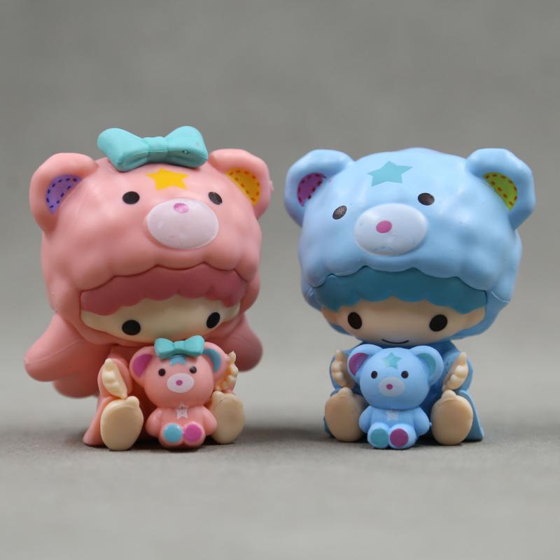 7pcs My Melody Hello Kitty Figures Kuromi Cinnamoroll Cake Toppers PVC Doll Toy