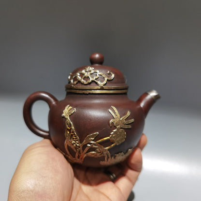 vintage chinese yixing purple clay teapot zisha ceremony exquisite gift teaware