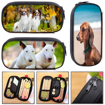Dog Pencil Bag Stationary Bag Pencil Box School Supplies 24*11*7 CM Accessories