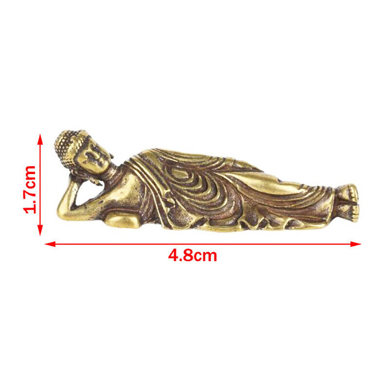 Mini Retro Golden Lying Amitabha Buddha Statue Buddha Sculpture Fi-ca