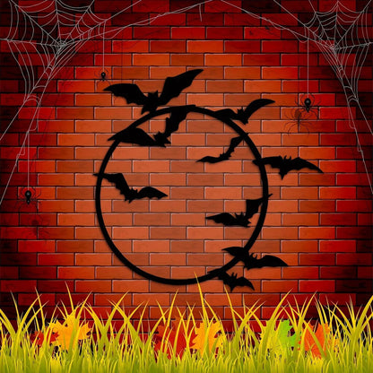 1pc Flying Bats Metal Wall Art,Bats Metal Wall Decor,Bat Metal Sign,Halloween