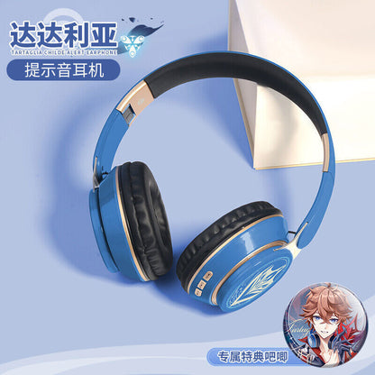 Genshin Impact Tartaglia Wireless Bluetooth Headset Cosplay Earphone Foldable