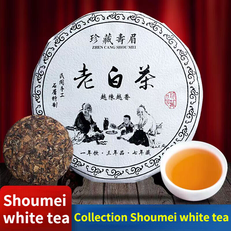 350g Organic Old White Tea Cake Fuding Shoumei White Tea Weight Loss Chinese Tea