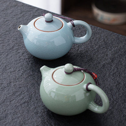 Ceramic Teapot Manual Chinese Ice Crack Split Teapot Household Kung Fu Tea Pot