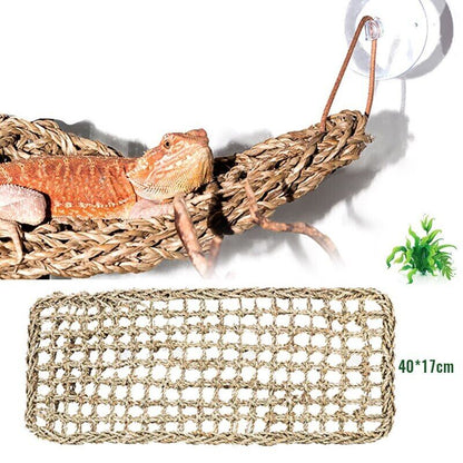 Reptile Hammock Seaweed Mat Small Hermit Bed Crabs Lounger Terrarium Decoration