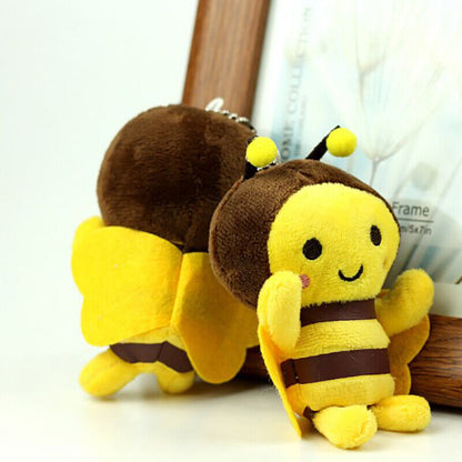 12cm Bee Plush Doll Cartoon Bee Festival Gift Activity Decoration Bag Pendant