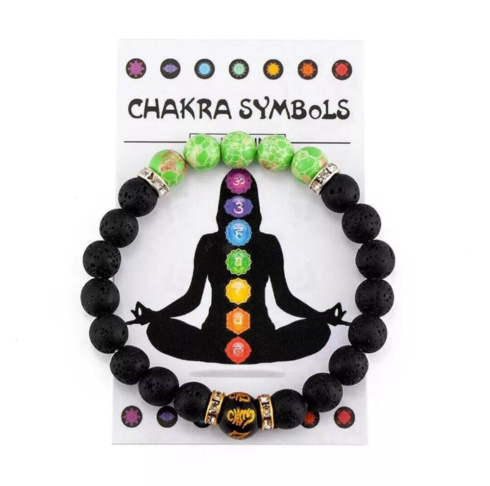 Pulsera De 7 Chakras Para Hombre Y Mujer, Cristal Natural, Curación De Ansiedad,