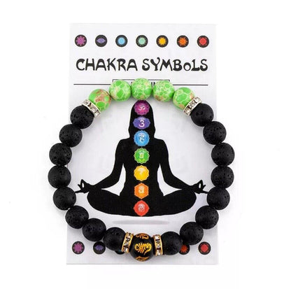 Pulsera De 7 Chakras Para Hombre Y Mujer, Cristal Natural, Curación De Ansiedad,