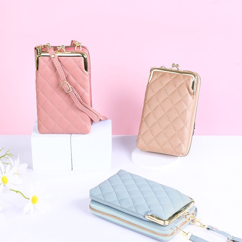 Embroidered Phone Shoulder Bag Mini Messenger Purse Outdoor Storage Wallet 1 PC