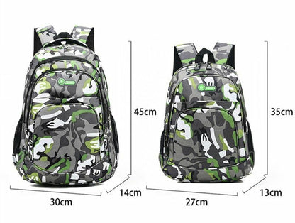 School Bags 2 Sizes Camouflage Waterproof Girl Boy Orthopedic Backpack Kids Book