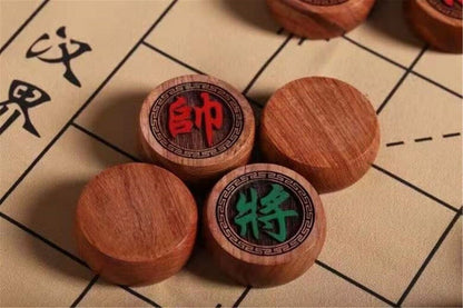 A box of Hardwood Chinese chess 1.9 Inch Burma Rosewood Pieces