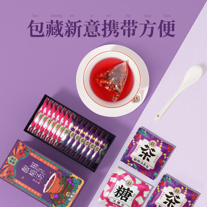 Laojinmofang Sour Plum Tea Bag Dark Plum Hawthorn Roselle Mulberry Mint Tea Bag