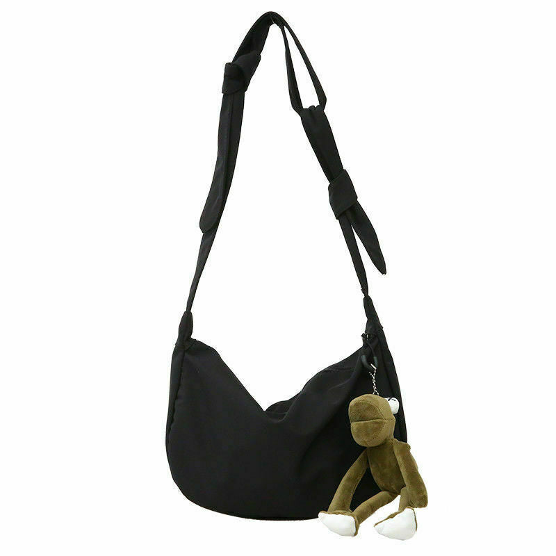 solid color canvas bag women's version student One Shoulder Messenger Bag
