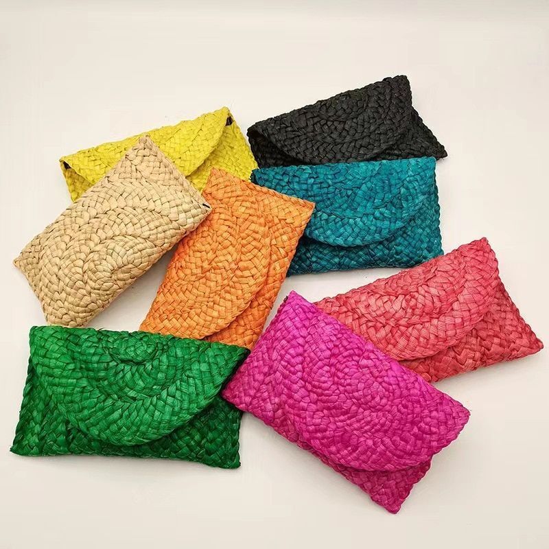 Woven Bag Clutch Bag Large-clip Handmade Bag Mobile Phone Coin Purse 27*16*2CM