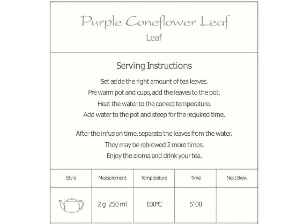 Purple Coneflower Herb Echenecia Tea - Immunity Support Tea - 100g
