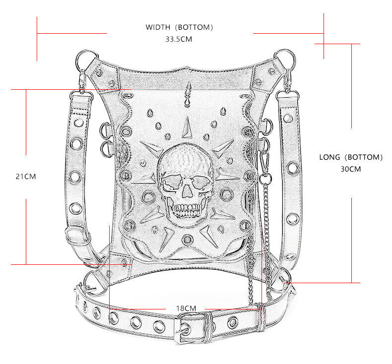 Lady's Leather Leg Drop Belt Bag Punk Rock Motorcycle Thigh Hip Waist Fanny Pack