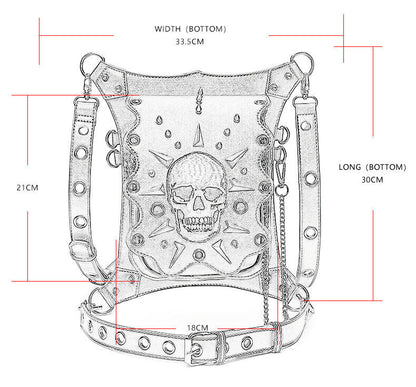 Lady's Leather Leg Drop Belt Bag Punk Rock Motorcycle Thigh Hip Waist Fanny Pack