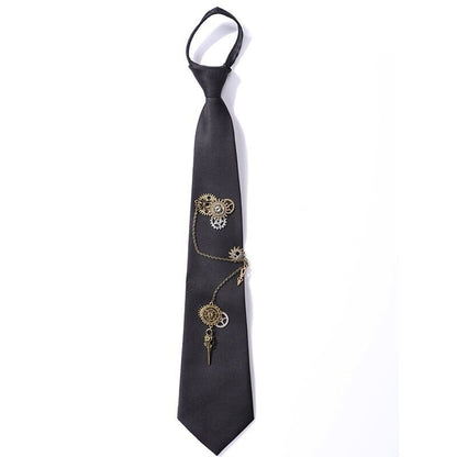 Adult Zipper Neck Tie Halloween Anime Costumes Steampunk Gothic 8x44cm Polyester