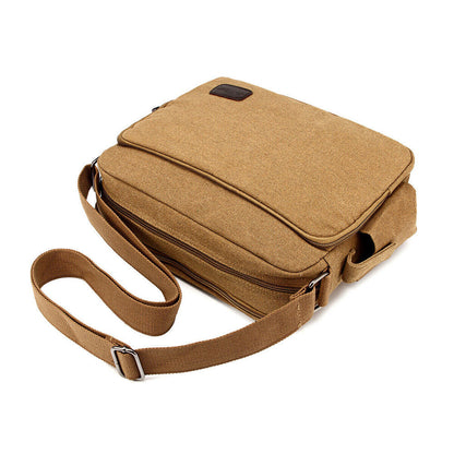 Vintage Military Men Canvas Crossbody Bag Casual Satchel Messenger Shoulder Bags