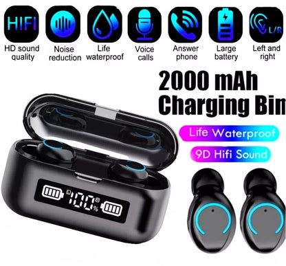 Bluetooth 5.1 Wireless Earbuds Headphone Headset Noise Cancelling TWS Waterproof