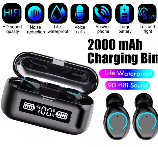 Bluetooth 5.1 Wireless Earbuds Headphone Headset Noise Cancelling TWS Waterproof