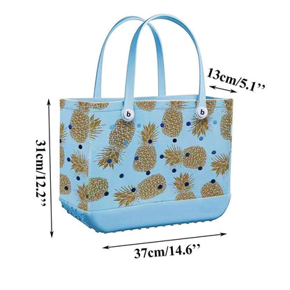 Large Rubber Beach Shoulder Tote Bag Luxury Summer Travel Outdoor Waterproof Bag