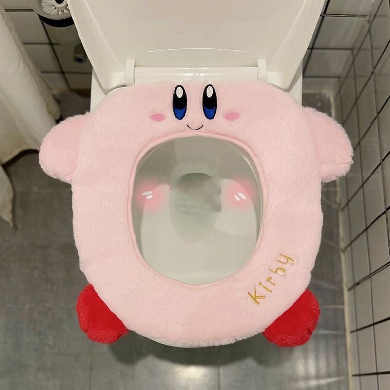 Kirby Plush Toilet Seat Cushion Household Toilet Seat Toilet Seat Cushion